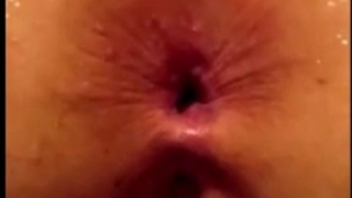 Husband anal fuck white bitch anal opening raw & crempie inside of her