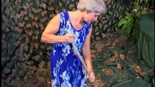 Skinny grey haired granny old slit fucked