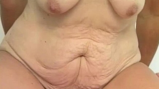 Hairy granny cum-hole filled with younger shlong