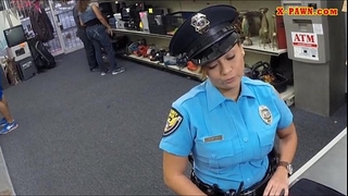 Ms police officer with large love muffins got screwed with pawn stud