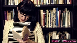 Girls out west - hirsute lesbo cuties in book store