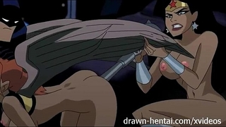 Justice league anime - 2 women for batman cock