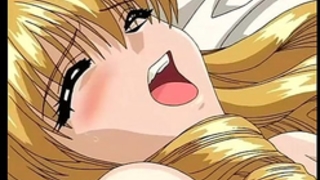 Hentai golden-haired legal age teenager in sofa