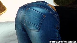 Nothing hotter than a round butt in a couple of constricted jeans