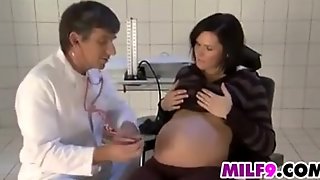 Pregnant woman being fucked by a doctor