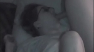 Dumb wang hungry whore woke up by a shlong in her mouth...suck, copulates, takes facial