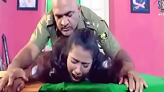 Army bureaucrat is forcing a lady to hard sex in his cabinet