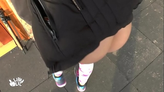 Anal public fuck with legal age teenager non-professional bitch and spunk flow
