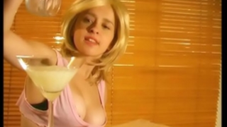 Blonde breasty girlfriend swallows 22 loads of cum: homemake gokkun bukkake & anal